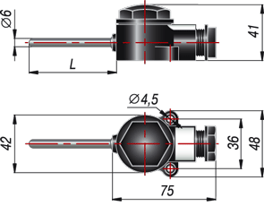 Термопреобразователь сопротивления для измерения температуры воздуха во взрывозащищенном исполнении Термопреобразователь сопротивления для измерения температуры воздуха во взрывозащищенном исполнении