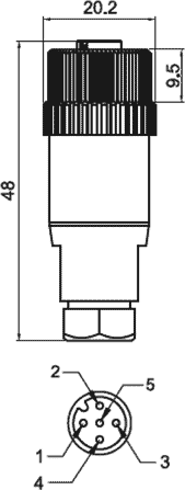 Габаритные размеры SCM12-5S