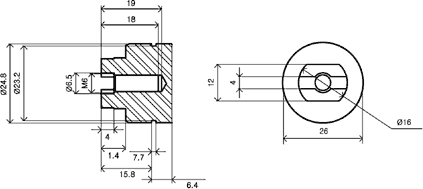 Диаметр повортного пневмопривода 105 мм