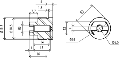 Диаметр повортного пневмопривода 83 мм