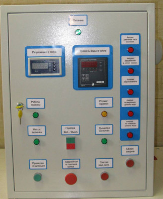 Щит управления паровым котлом