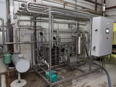 Пульт управления модульной пастеризационно-охладительной установкой для кваса на базе ОВЕН ПЛК160